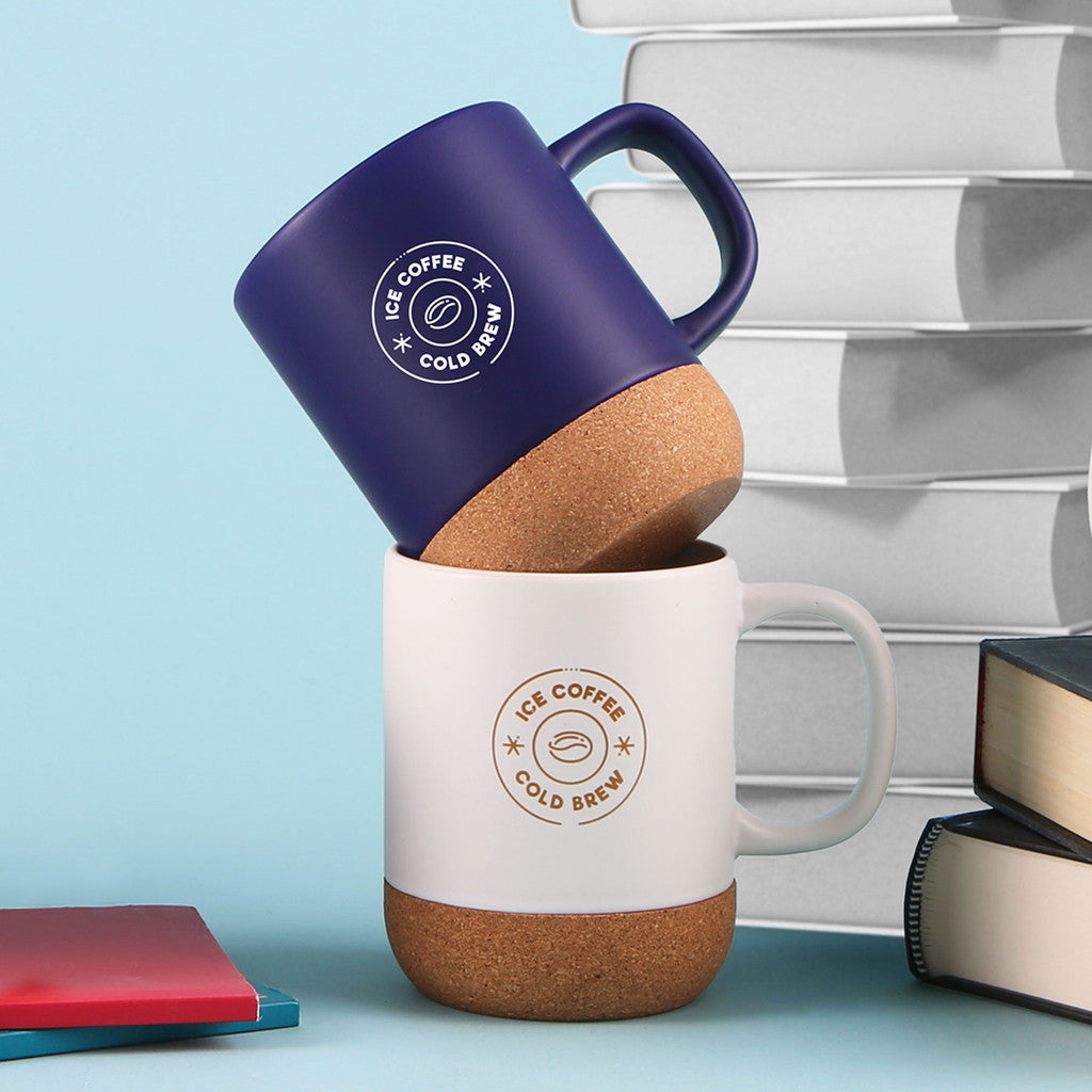 Shop Evora 325ml (11 fl oz) Cork Base Ceramic Mug | Custom Coffee Mug