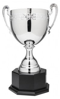 20" Extra Large Roman Silver Cup on Hex Base