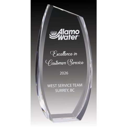 Crystal Slant Edge Award, 8.75"