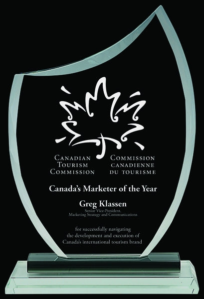 Clear Smoked Glass Munich Award - Custom Corporate Awards Canada