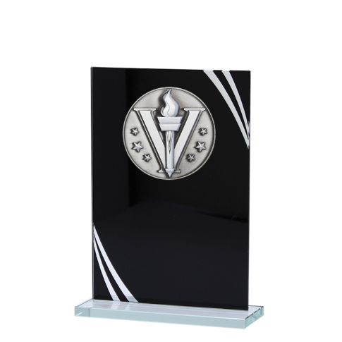 Matrix Series Black and Silver Glass Award