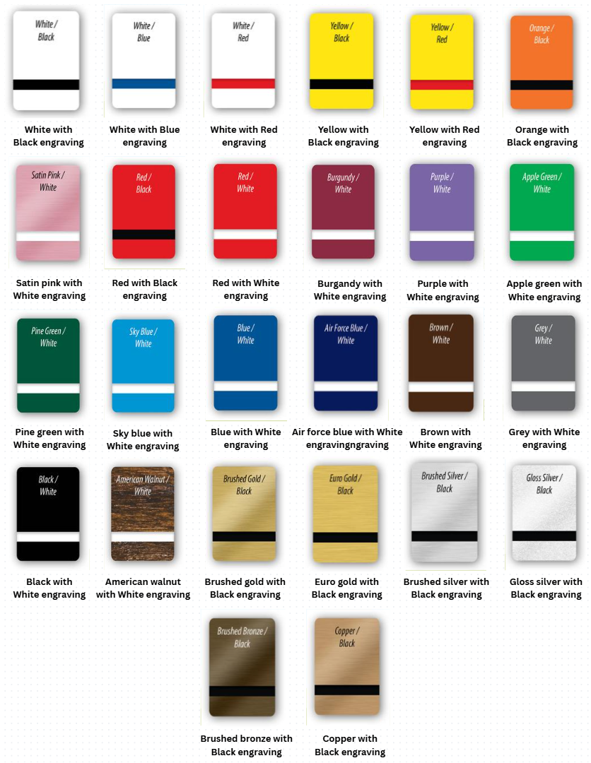 Plastic Tag 3" x 6" Lamacoid Tag