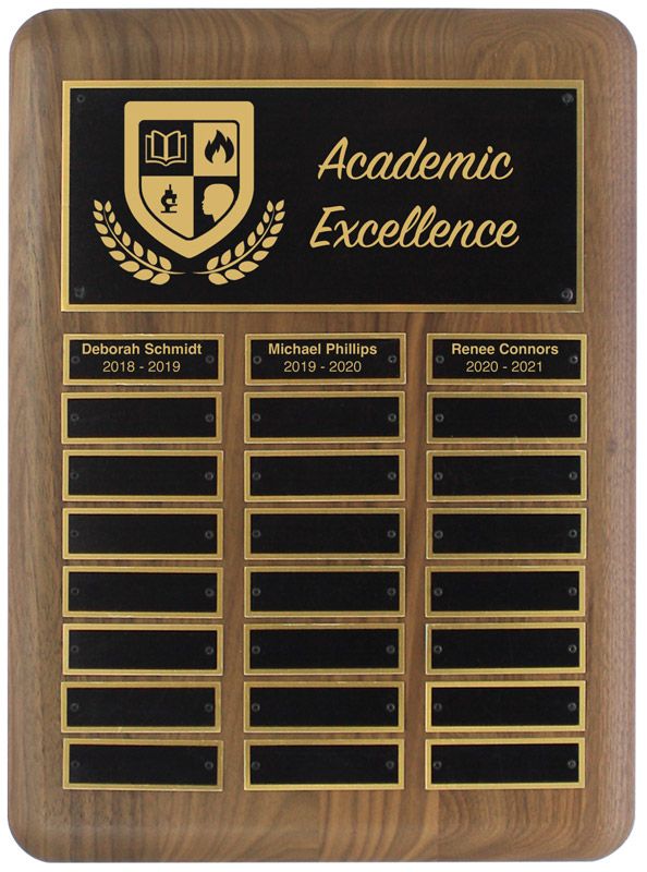 Solid Walnut Perpetual Plaque