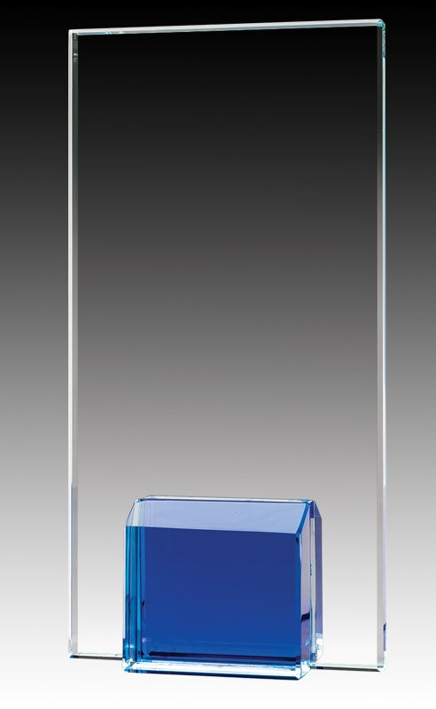 Custom Glass Plaque Blue Base