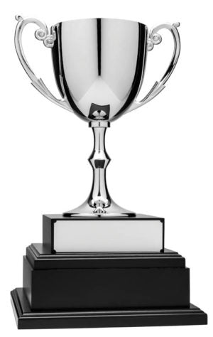 Nickel Plated Cup on Black Annual Base, Silver