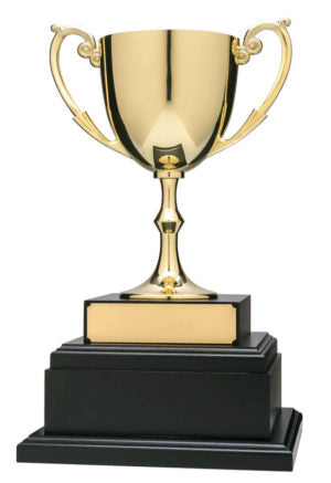 Nickel Plated Cup on Black Annual Base, Gold