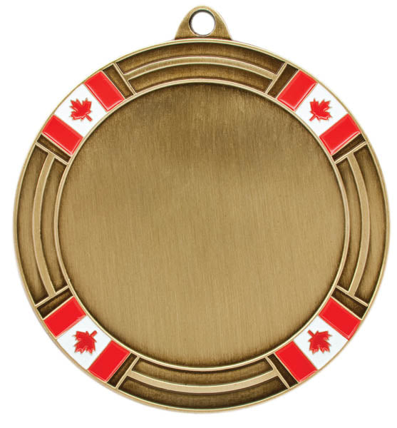 2" Custom Canada Flag Medal