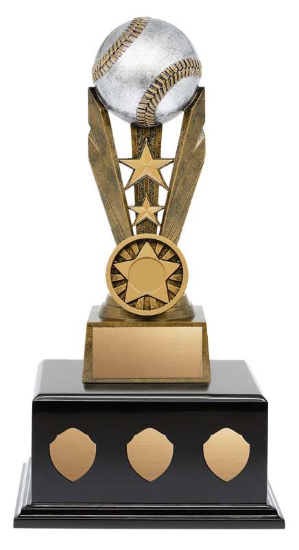 Baseball Zenith Resin on Black Wood