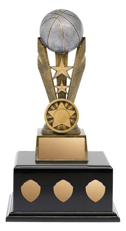 Basketball Zenith Resin on Black Wood