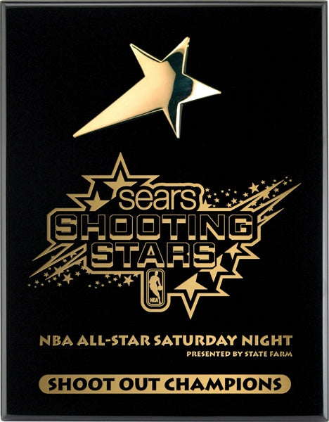 Top Gold Star Plaque Laser Engraved Award