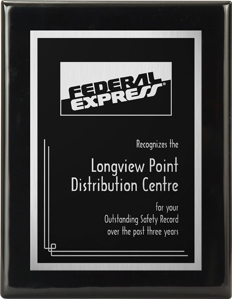 Custom Piano Finish Plate Plaque | Award & Recognition