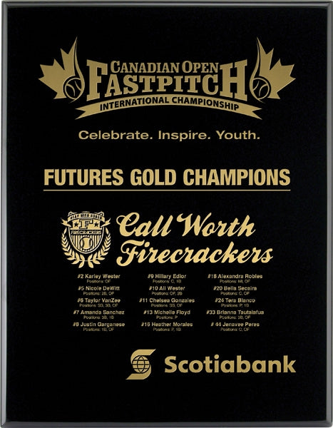 Shop Piano Finish Laser Engraved Plaque