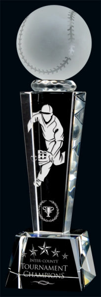Vapour Baseball Optic Crystal Award - Canada's Best