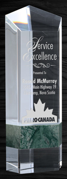 Palisade Crystal & Marble Award Corporate Crystal Trophy