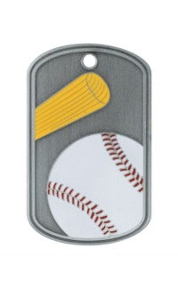 Baseball Dog Tag Medal With Ribbon | Custom Sports Medals Canada