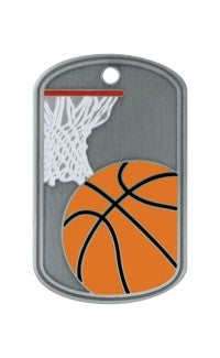 Buy Basketball Dog Tag Medal | Engraved Sports Medals Canada