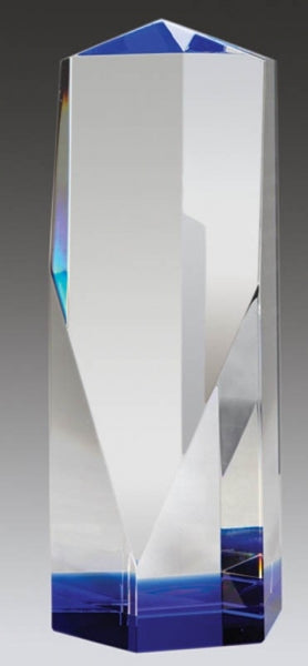Online Cobalt Series Crystal Tower w/Blue Accent Awards