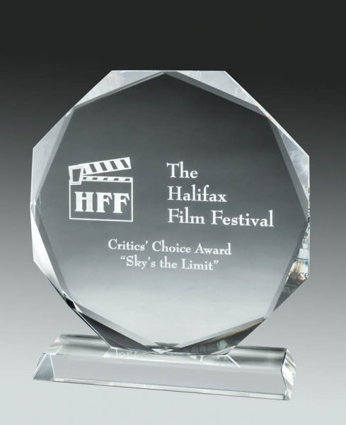 Honor achievements with stunning Regal Series Crystal Octagon Award