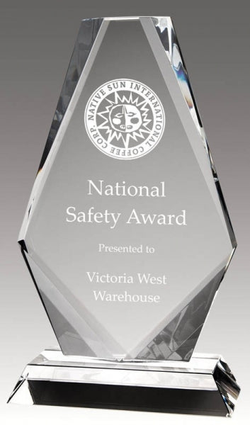 Regal Series Crystal Diamond Award – Premium Optical Crystal Trophy for Excellence