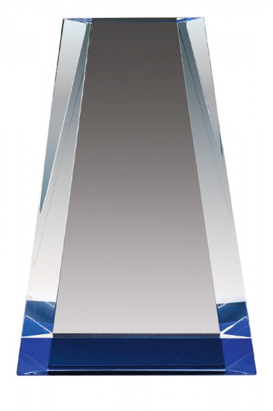 Optic Crystal Blue Award | Engravable Blue Glass Trophy