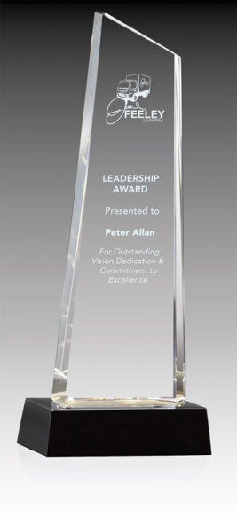 Regal Series Crystal Zenith - Custom Engraved Crystal Award