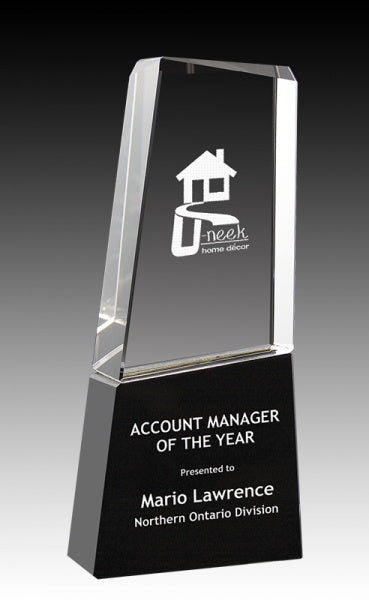Shop Black Regal Crystal Award - Custom Engraved Awards Canada