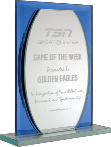 Personalized 5x7 Glass Marathon Award - Marathon Trophy