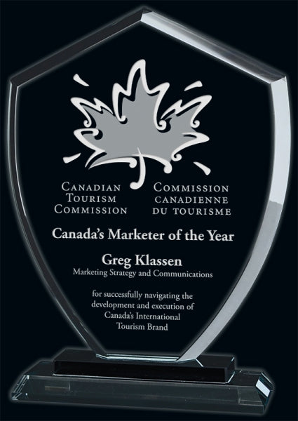 Buy Conquest Clear & Smoked Glass Award | Custom Glass Trophy