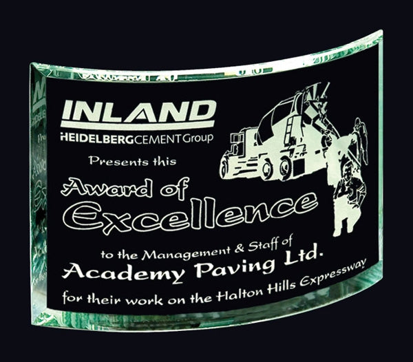 Buy Custom Jade Glass Yorkton Award | Crystal Awards Toronto