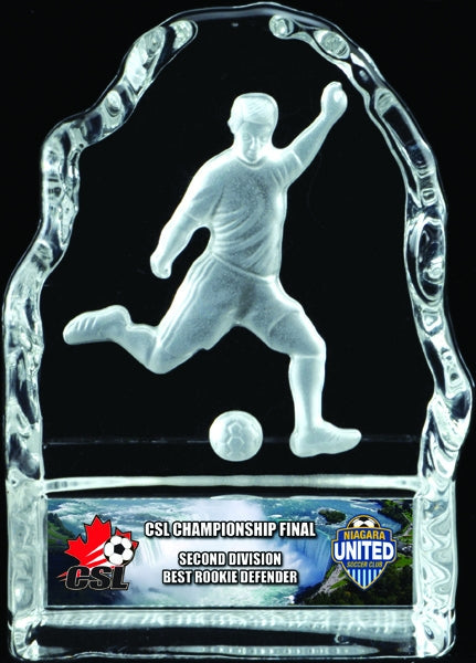 Buy 4¼” Male Soccer Iceberg Glass Award