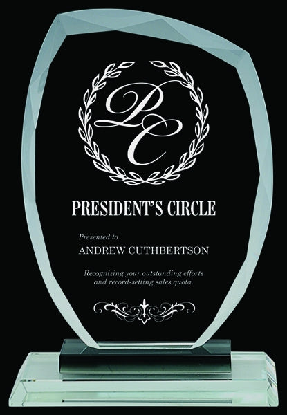 Buy Clear Glass Beijing Award - Custom Engraved Trophies