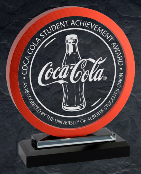 Buy Elegant Jupiter Glass Award, Red | Custom Trophy Design