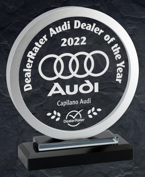 Jupiter Glass Award, Silver | Custom Glass  Awards