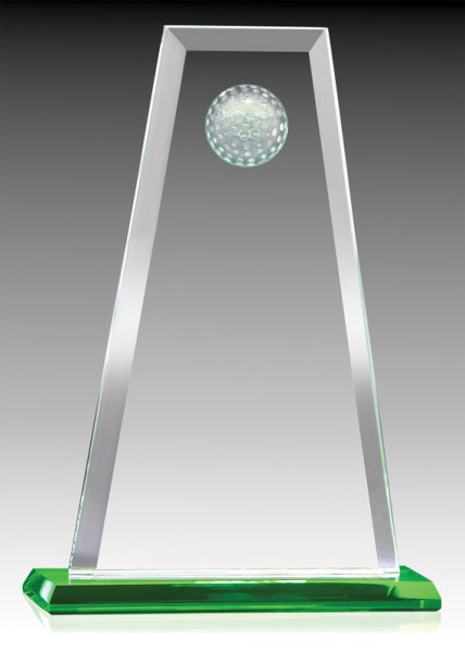 Elegant Glass Golf Summit Award | Custom Glass Trophy Toronto