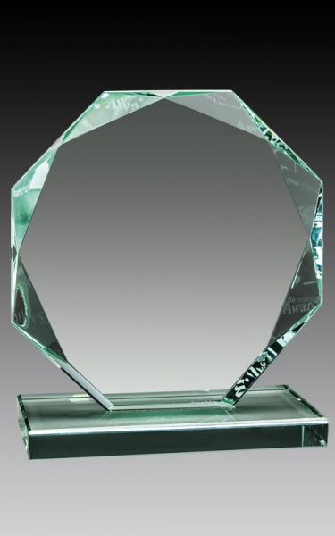 Jade Glass Fan | Custom Glass Trophy & Awards in Toronto