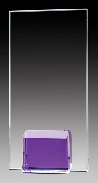 Elegant Gemstone Series Glass Award Violet