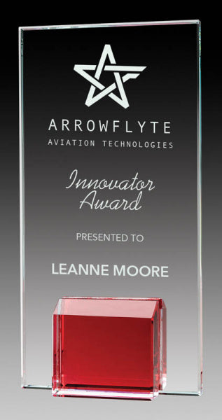 Gemstone Series Glass Award Ruby | Crystal Awards Toronto