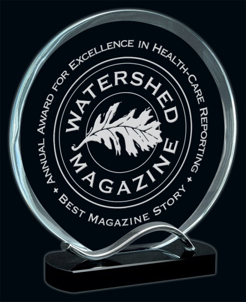 7" Congo Glass Award | Custom Glass Trophies in Canada