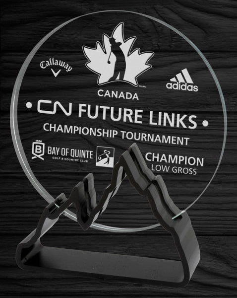 Premium Expedition Glass Award Black with Quality Blanks Trophy