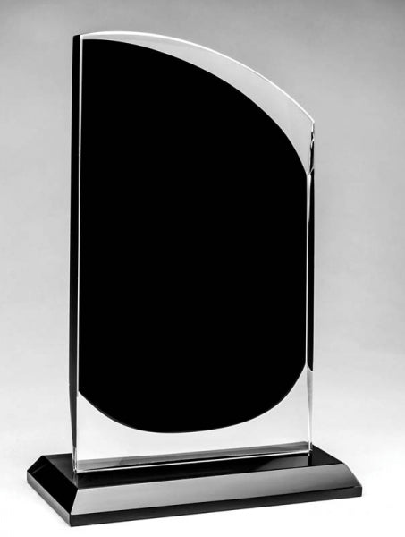 Onyx Series Clear/Black Glass, Screen | Glass Trophy Award