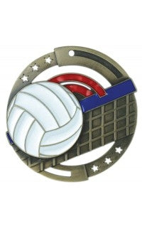 Volleyball Colour Enamel Medal