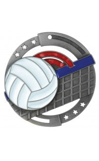 Volleyball Colour Enamel Medal