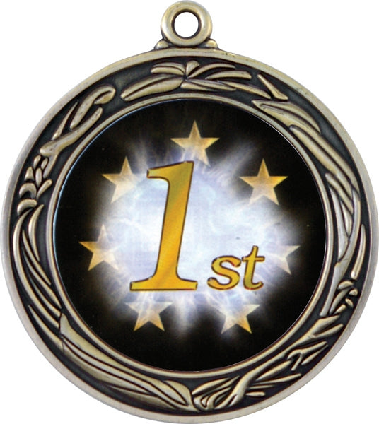 Shop 2¾” Diameter Antique Laurel Medals | Gold, Bronze & Silver