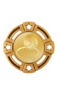 Radiant Series Basketball Medal | Personalized Medals Canada