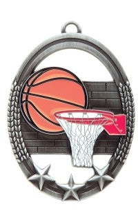 Order Tri Star Basketball Medal for Students & Athletic Champions