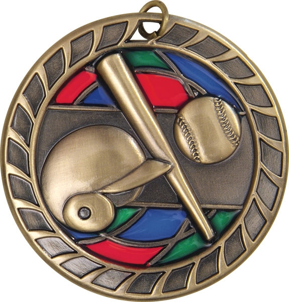 Shop Baseball Stained Glass Medal | Custom Medals Near Me