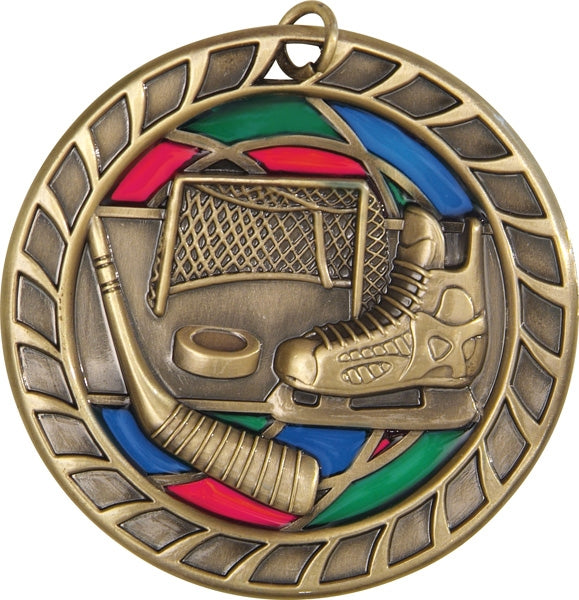 Buy Online Hockey Stained Glass Medal | Medals For Students