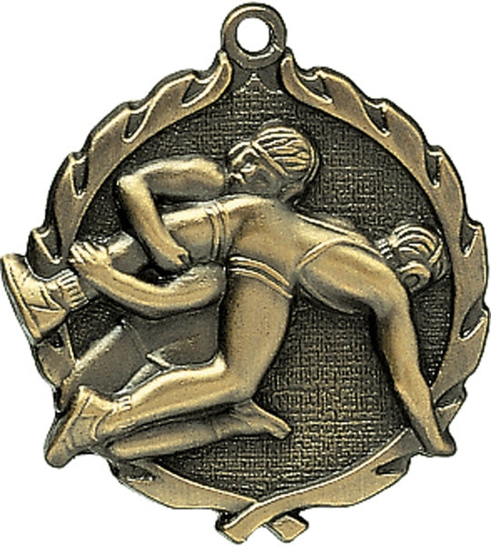 Custom 1¾" Wrestling Medal | Personalized Sports Awards Toronto