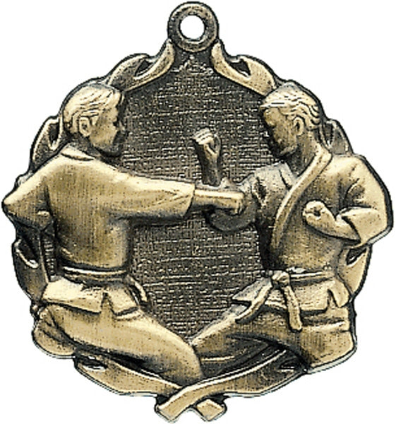 2½" Karate Sculptured Medal for Custom Awards and Sports