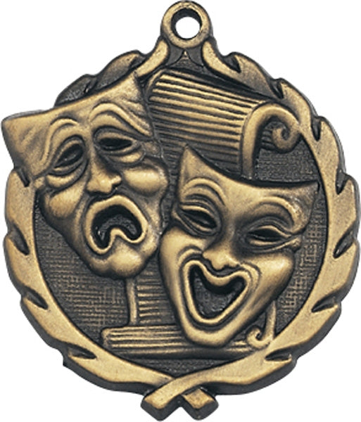 Buy 1¾" Drama Sculptured Medal Gold Silver Bronze Custom Awards